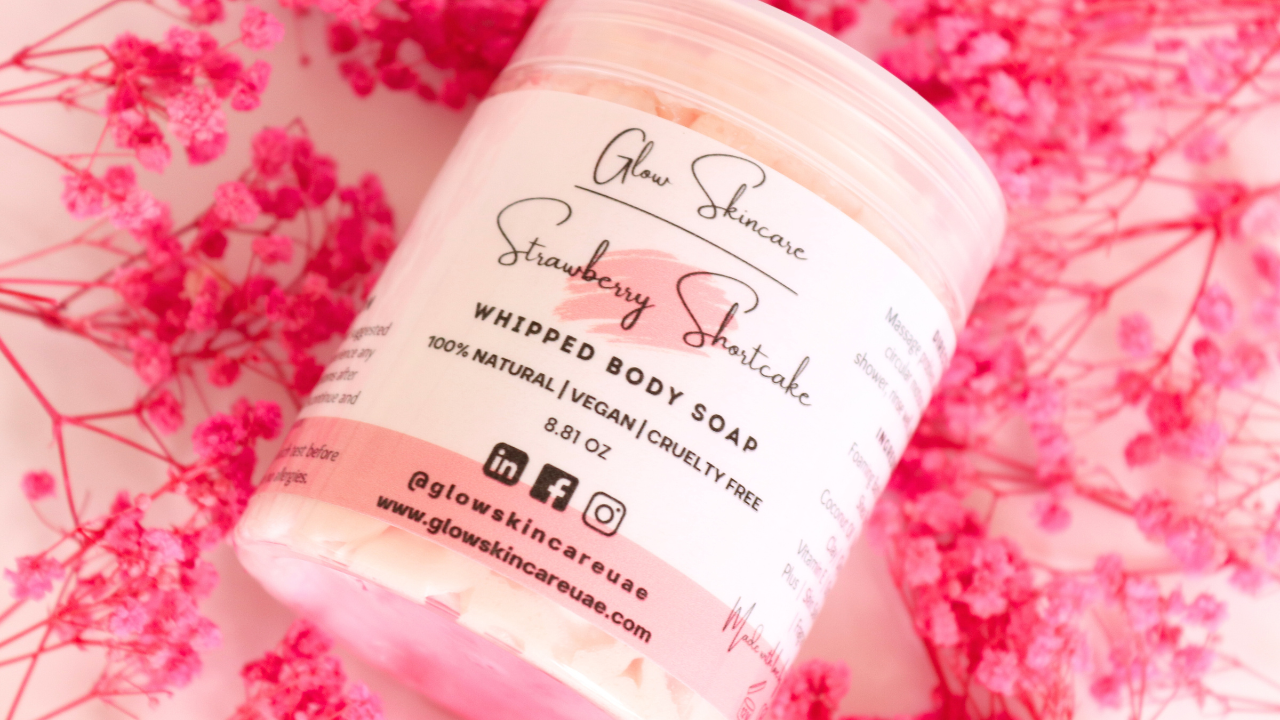 STRAWBERRY SHORT CAKE WHIPPED BODY SOAP