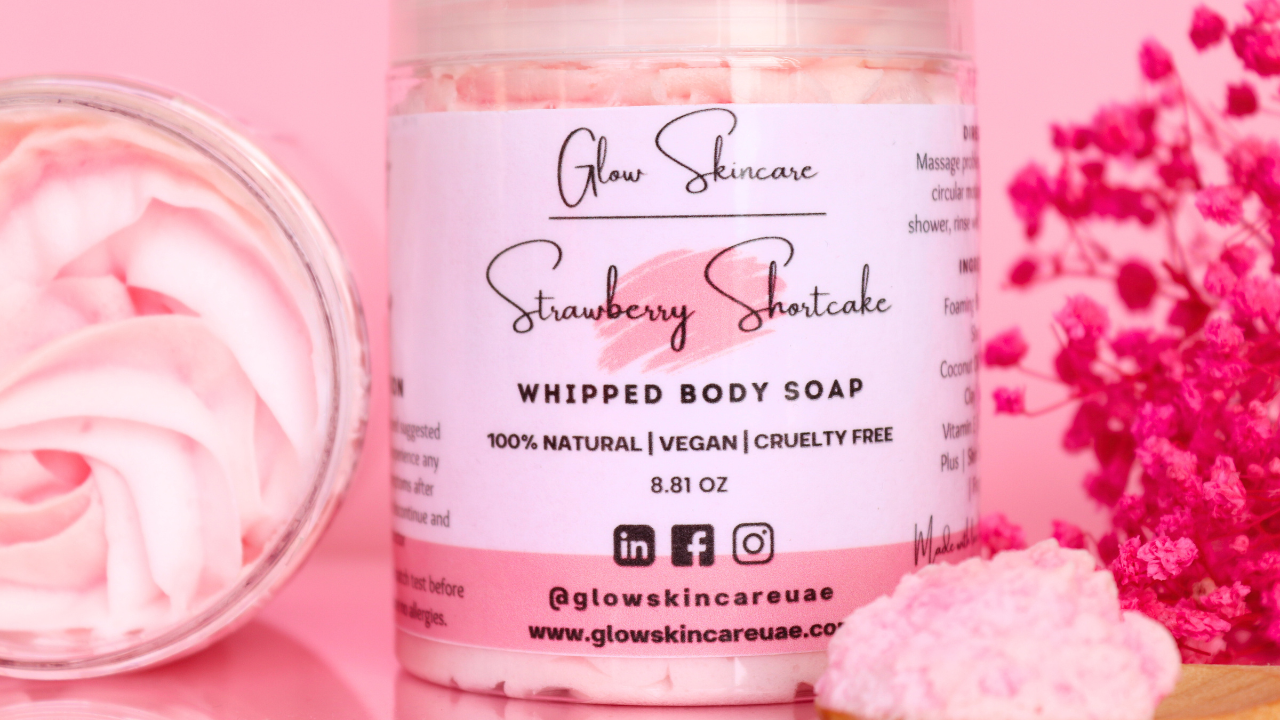 STRAWBERRY SHORT CAKE WHIPPED BODY SOAP