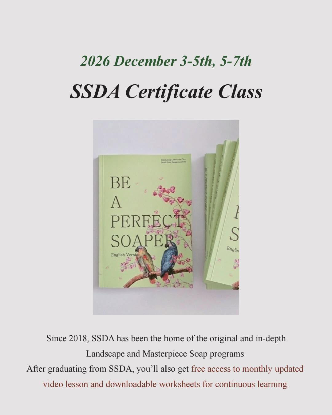 SSDA Dubai Design Soap Certificate Workshop | Professional Cold Process Soap Making Course