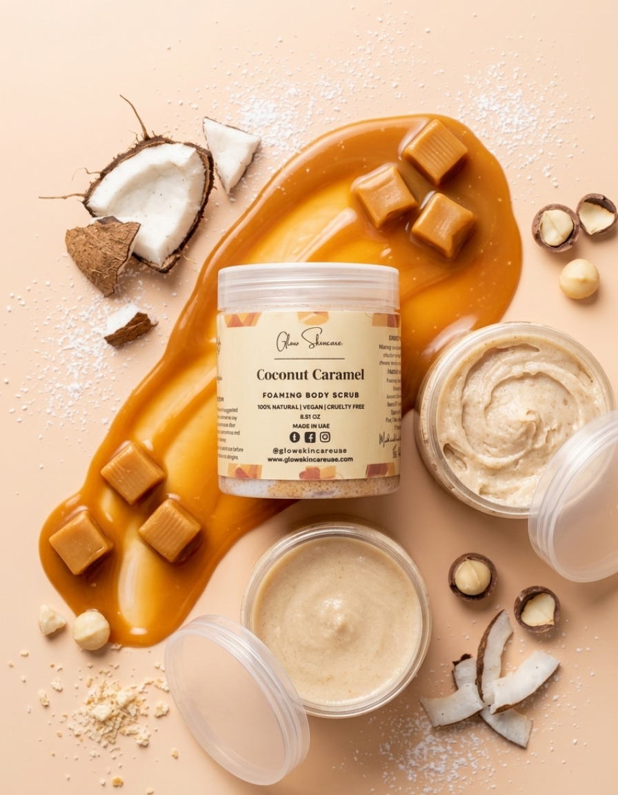 Coconut Caramel Foaming Body Scrub – UAE