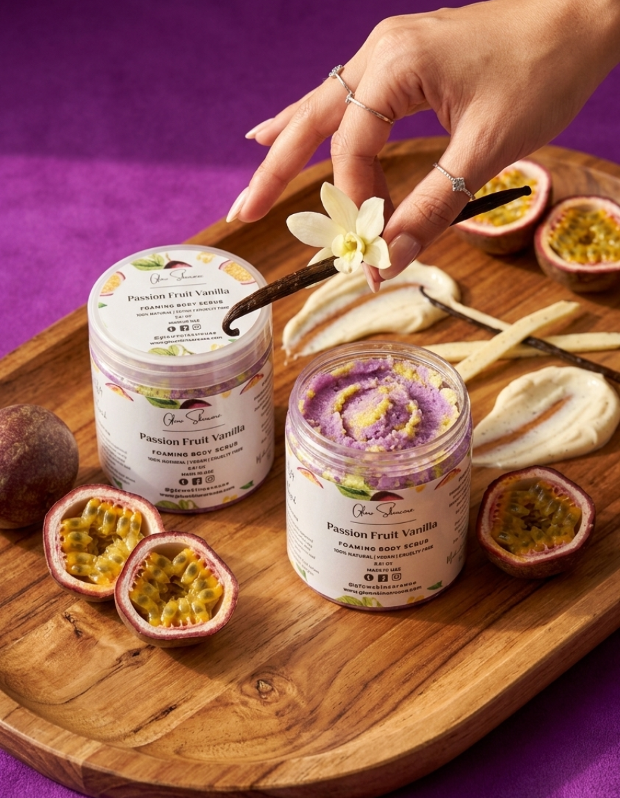 Passion Fruit Vanilla Foaming Body Scrub – UAE