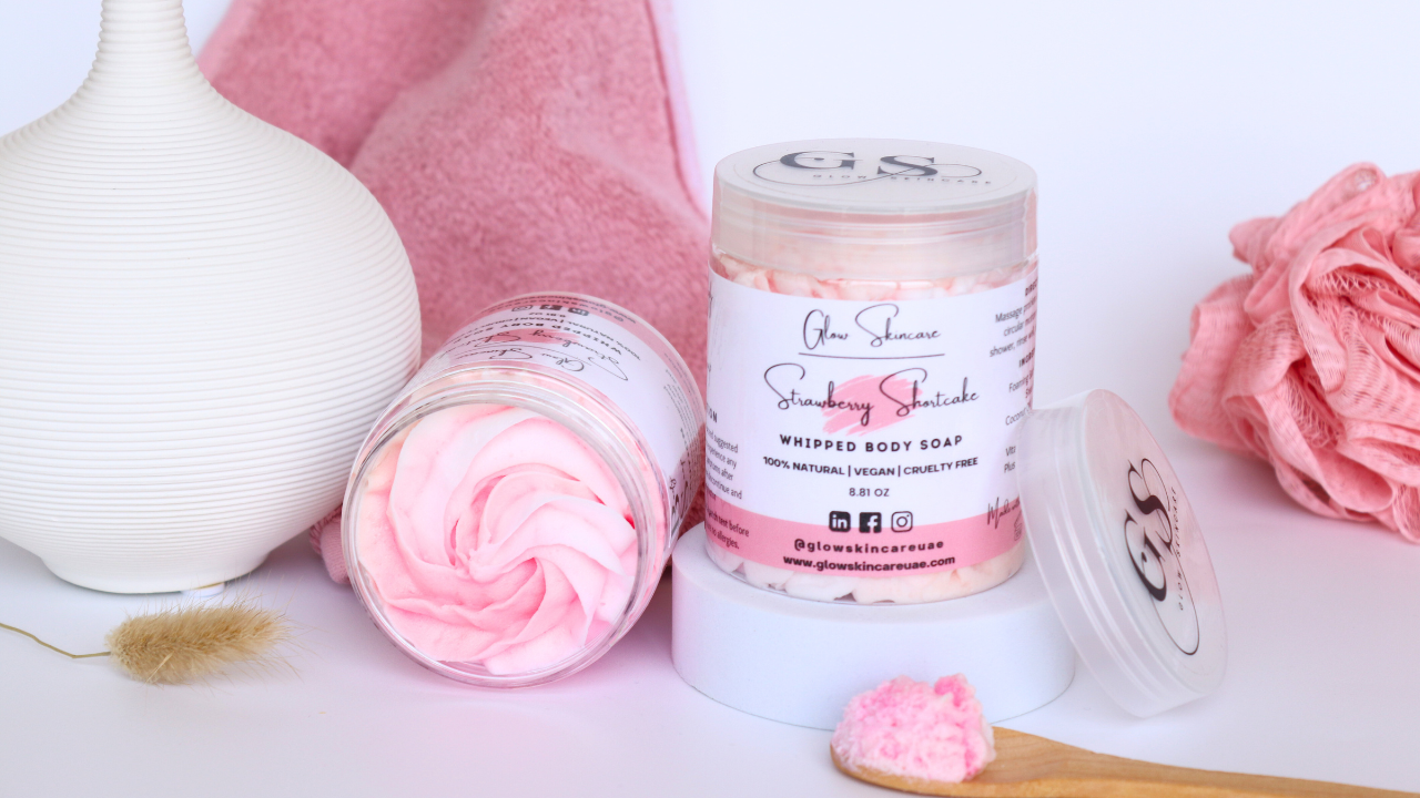 STRAWBERRY SHORT CAKE WHIPPED BODY SOAP