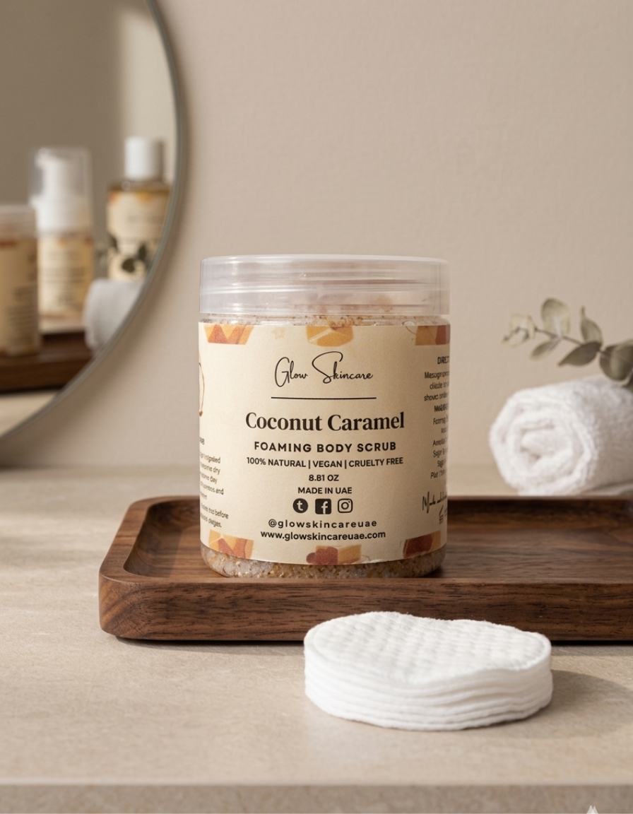 Coconut Caramel Foaming Body Scrub – UAE