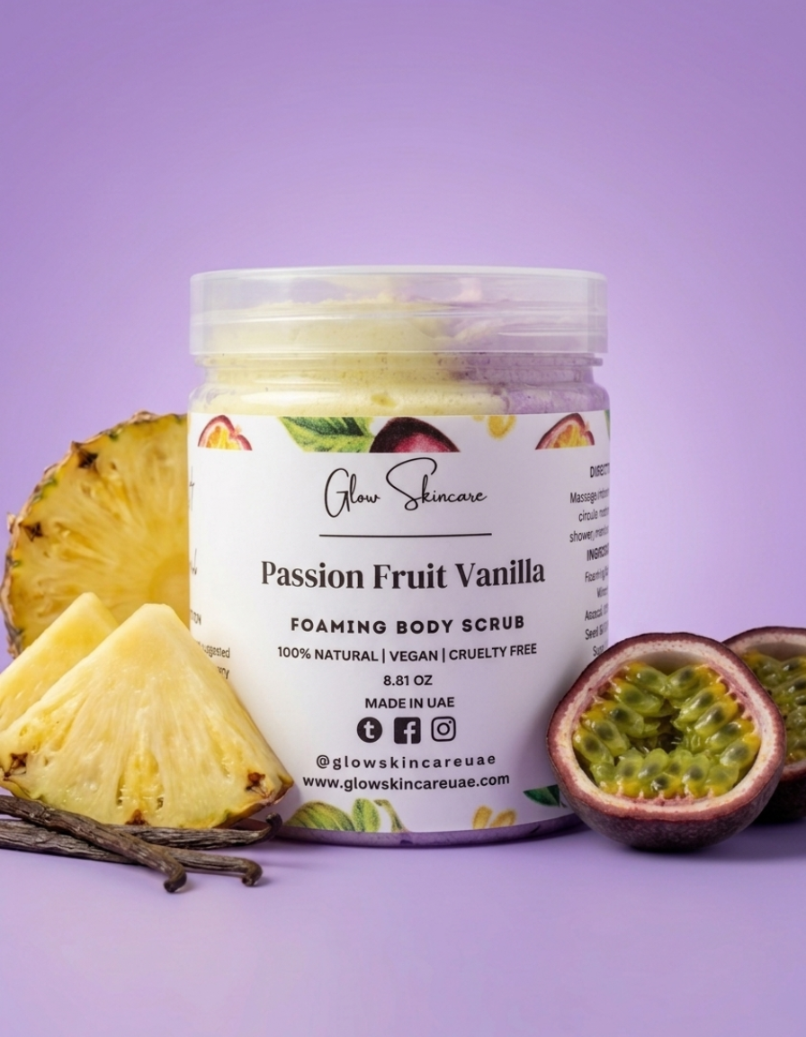 Passion Fruit Vanilla Foaming Body Scrub – UAE