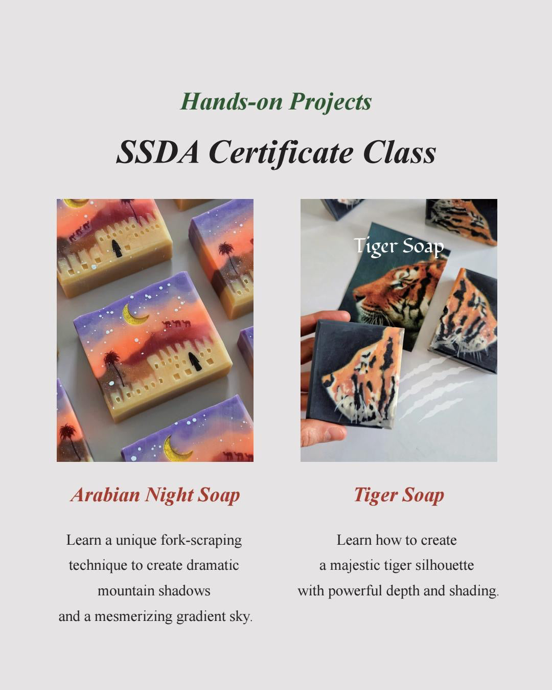 SSDA Dubai Design Soap Certificate Workshop | Professional Cold Process Soap Making Course