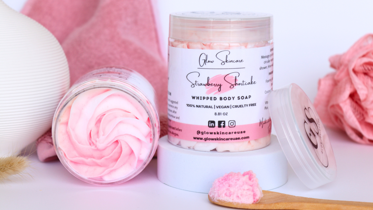 STRAWBERRY SHORT CAKE WHIPPED BODY SOAP