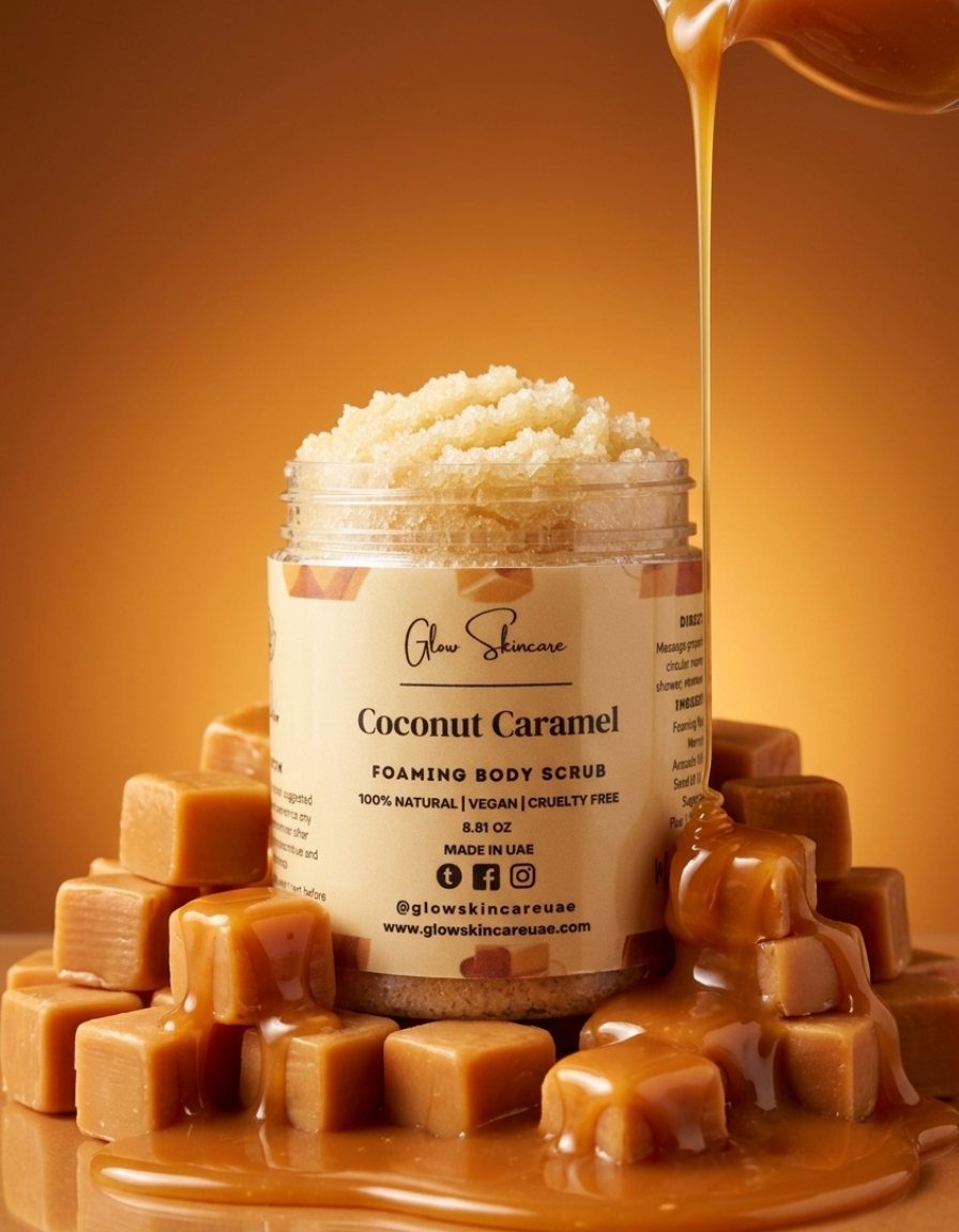 Coconut Caramel Foaming Body Scrub – UAE