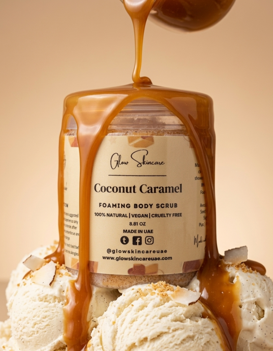 Coconut Caramel Foaming Body Scrub – UAE