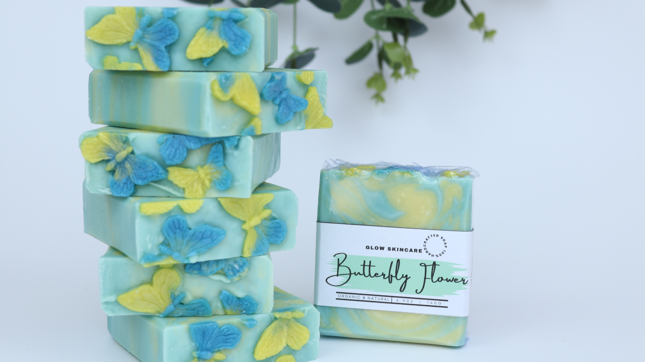 BUTTERFLY FLOWER SOAP BAR