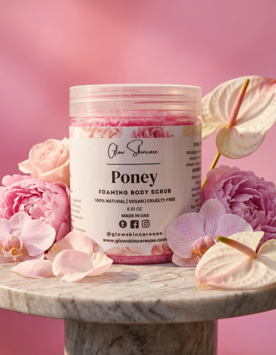 Peony Foaming Body Scrub – UAE