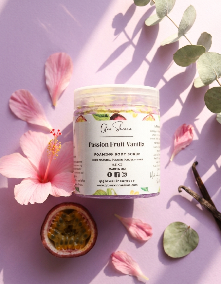 Passion Fruit Vanilla Foaming Body Scrub – UAE