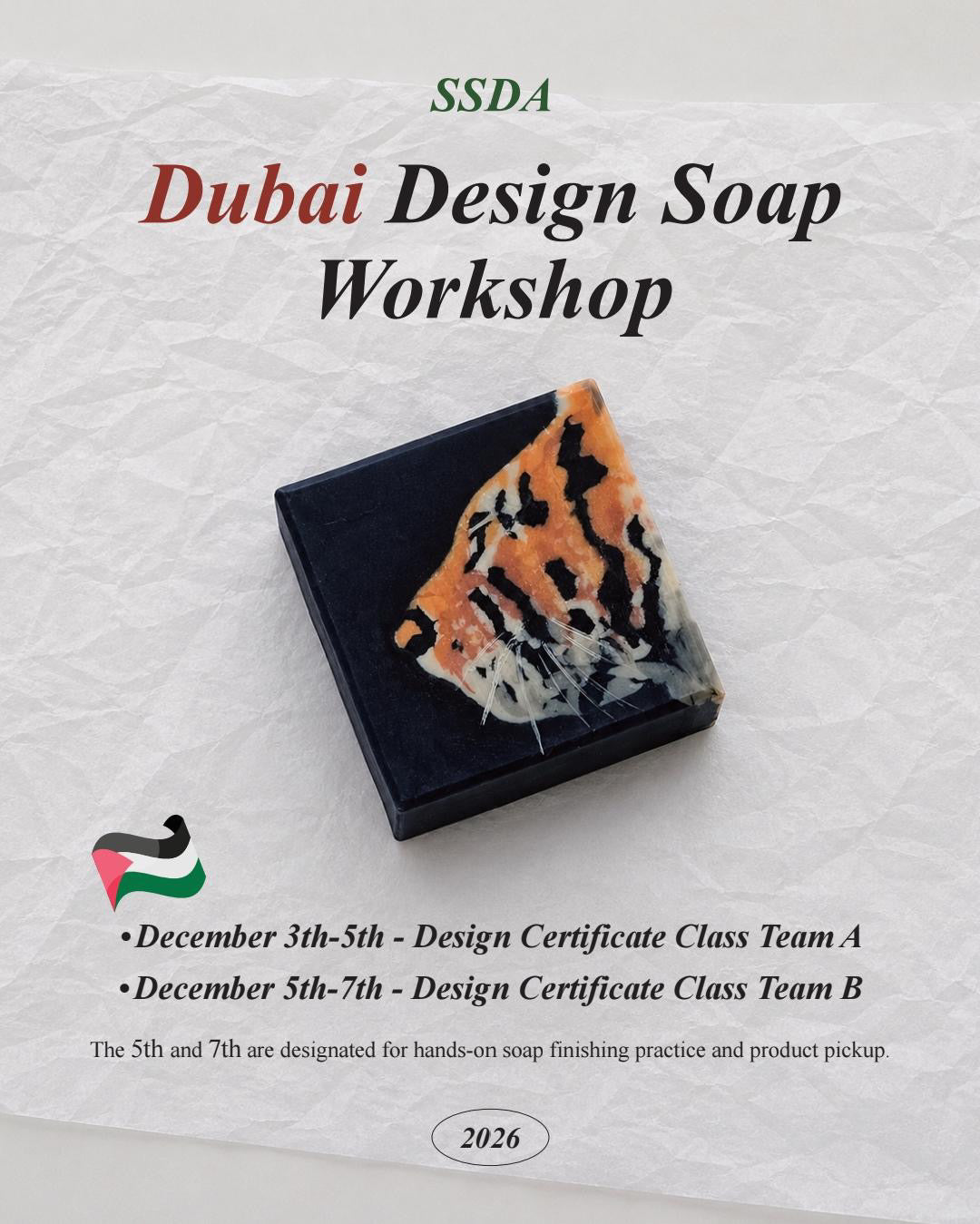 SSDA Dubai Design Soap Certificate Workshop | Professional Cold Process Soap Making Course