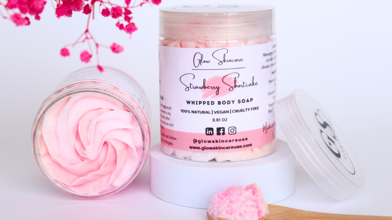 STRAWBERRY SHORT CAKE WHIPPED BODY SOAP