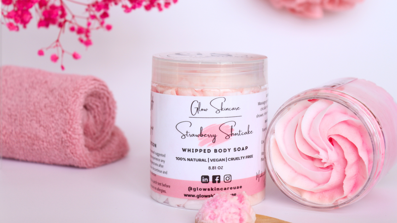 STRAWBERRY SHORT CAKE WHIPPED BODY SOAP