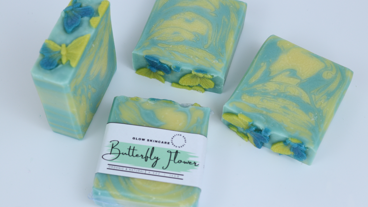 BUTTERFLY FLOWER SOAP BAR