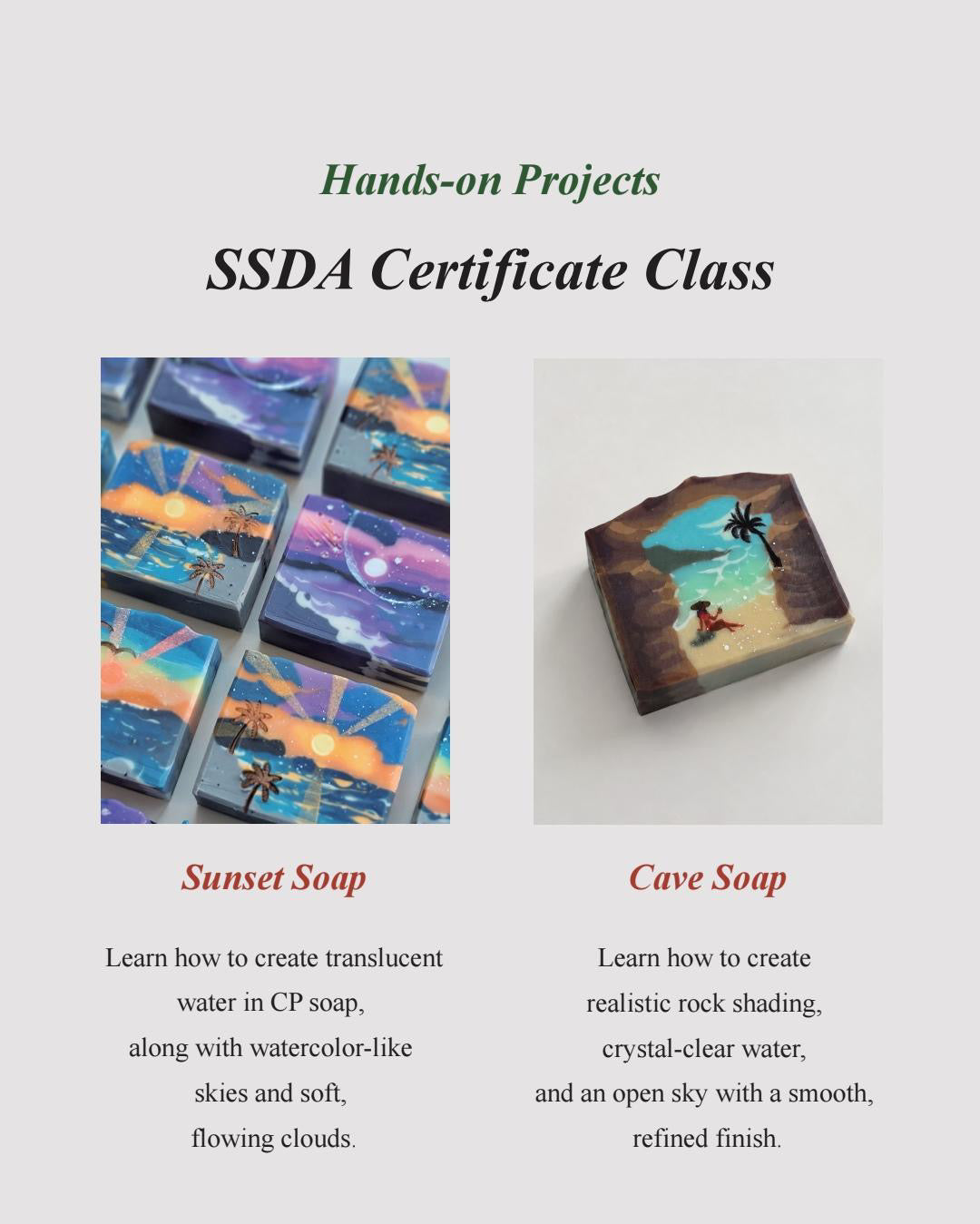 SSDA Dubai Design Soap Certificate Workshop | Professional Cold Process Soap Making Course