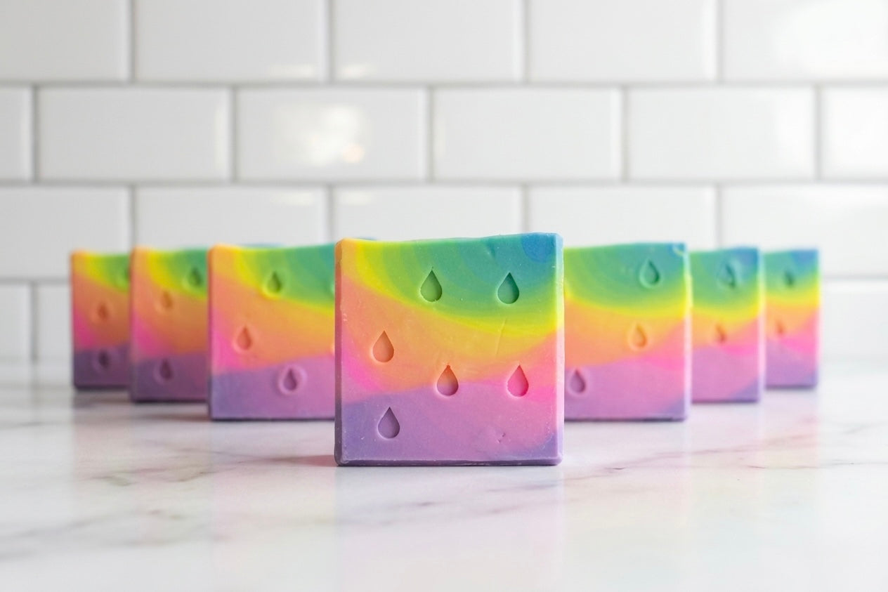 Rainbow Cold Process Soap | Handmade Soap UAE