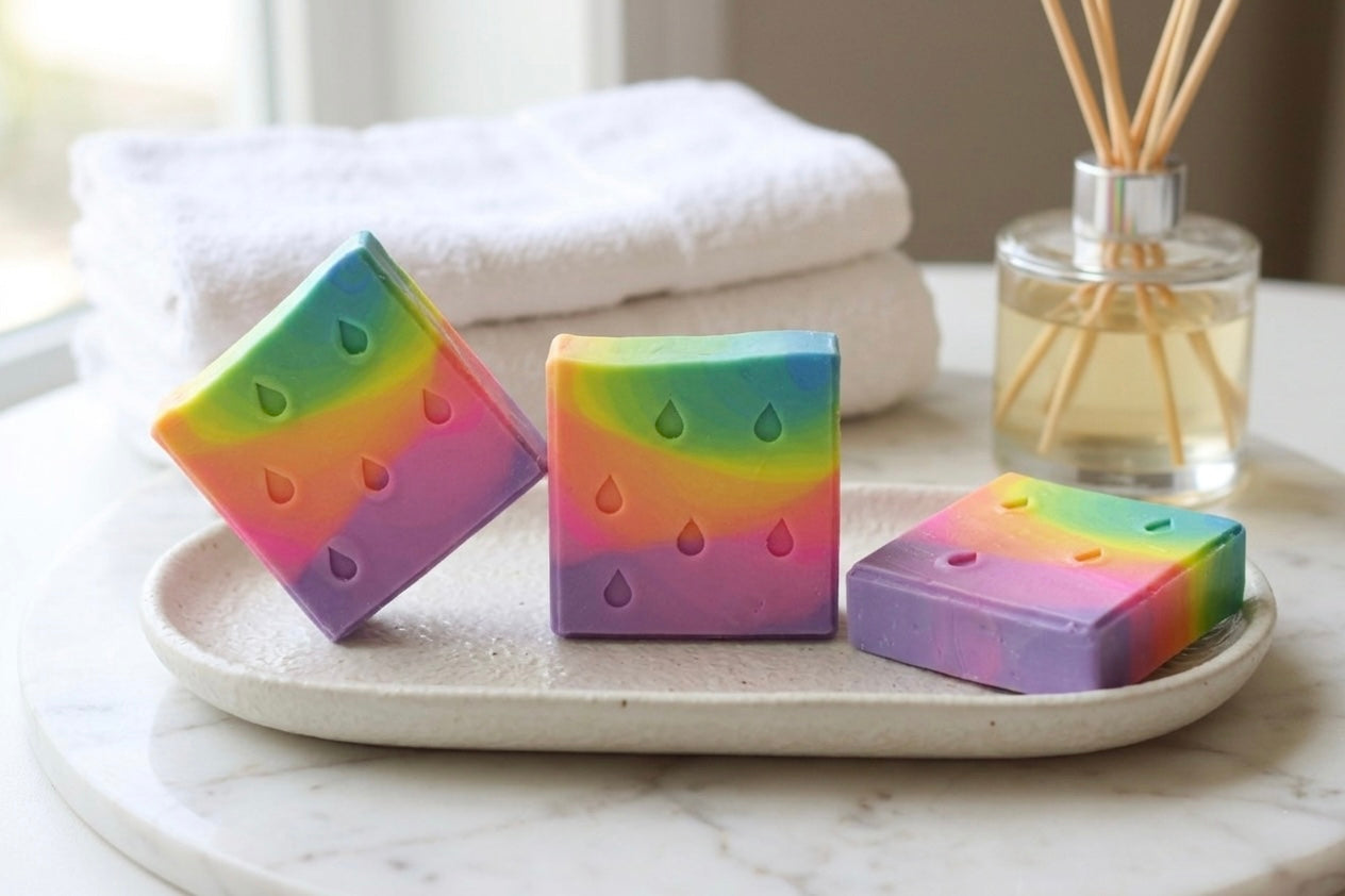 Rainbow Cold Process Soap | Handmade Soap UAE