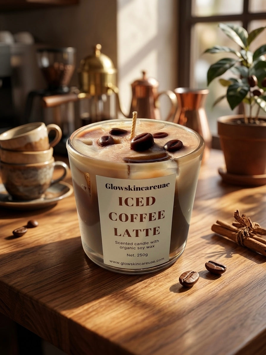 ☕ Iced Coffee Latte Candle – Handmade Coffee Candle UAE