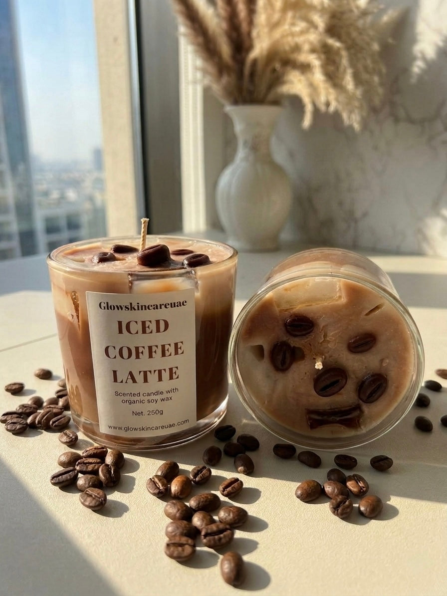 ☕ Iced Coffee Latte Candle – Handmade Coffee Candle UAE