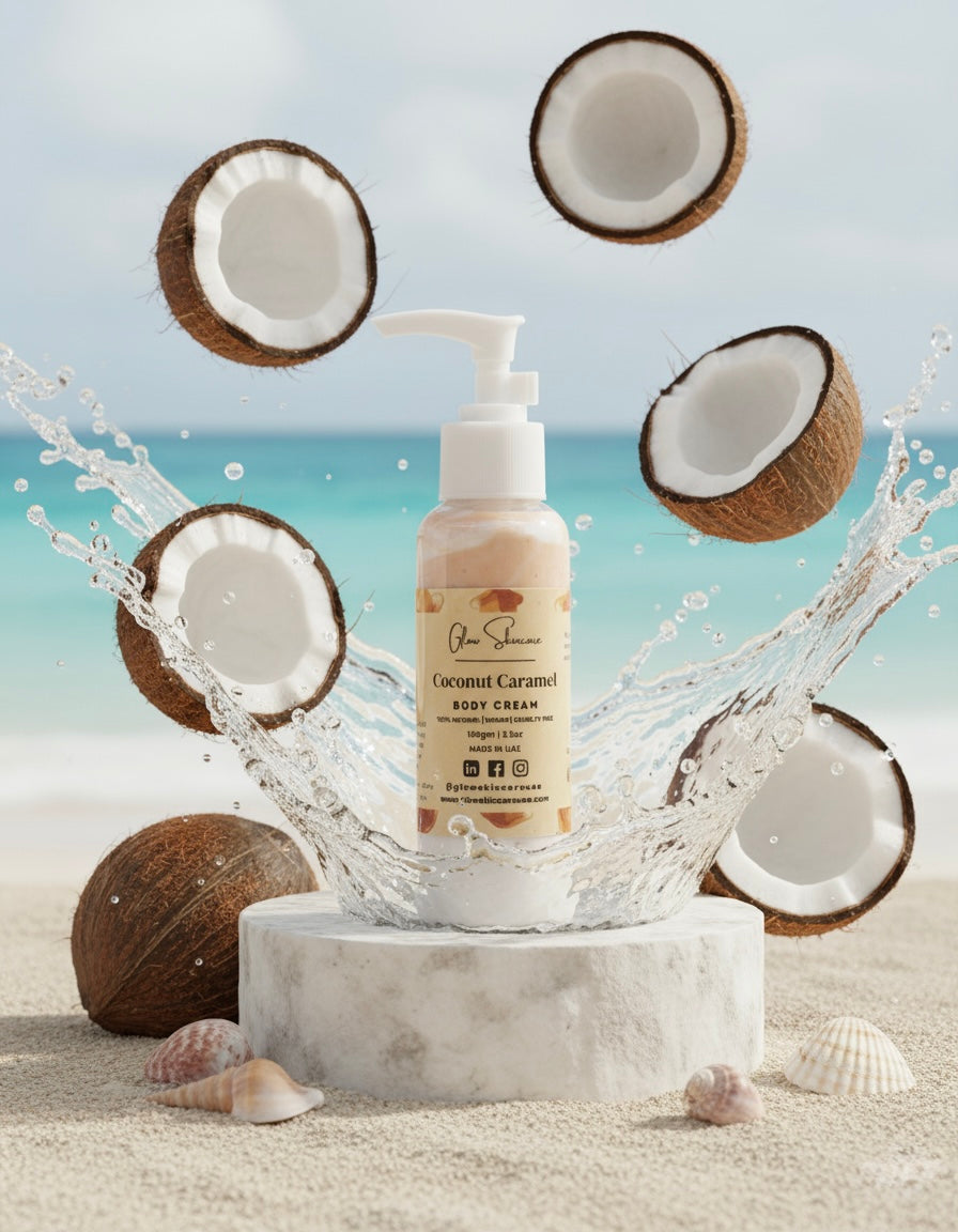 Tropical Coconut Caramel Lotion – Soft, Glowing Skin UAE